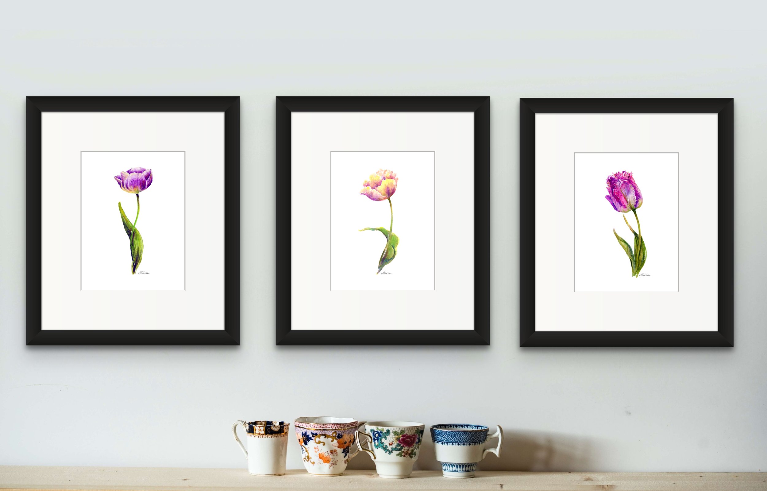 Tulip Name Art Print Tulip Poster Tulip Varieties Tulip Varietals